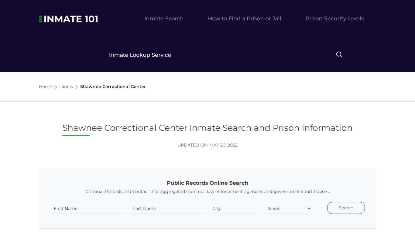 Shawnee Correctional Center Inmate Search, Visitation ...